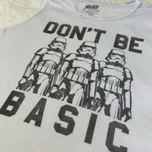 Star Wars White Tank Top with Black Stormtrooper Design